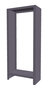 Houtopslag staal 1000x400x1900 mm. RAL 9005 fijn structuur