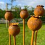 9 papaver metaal roest patina