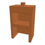 Tuinhaard Zjarr-2 CorTen 750x500x1200 mm.