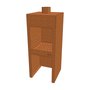 Tuinhaard Zjarr-1 CorTen 500x500x1200 mm.