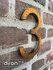 Huisnummer 3 Corten staal