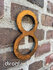 Huisnummer 8 Corten staal